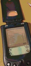 a photo of the
      m100 running and showing its information "Size" tab Most
      of the memory, some 1700 K, is free.